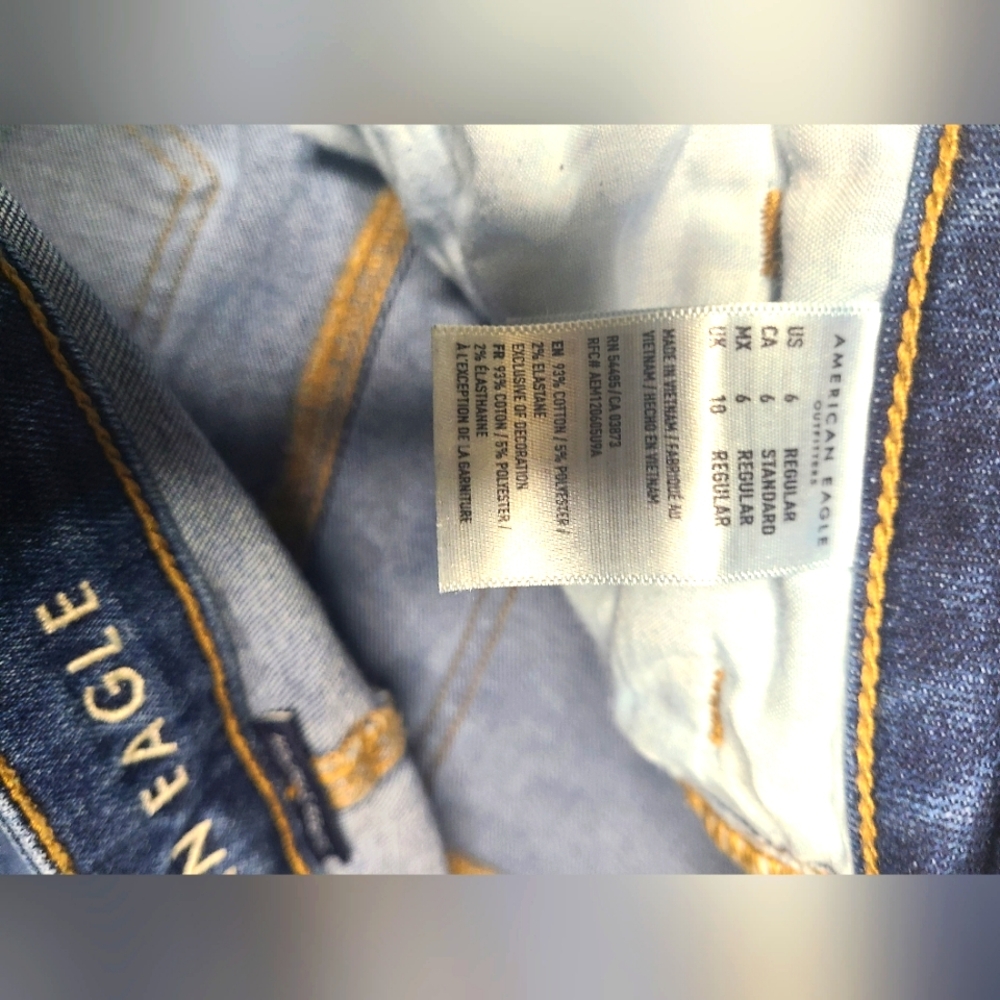 American Eagle Super Stretch Skinny Kick Women's Jeans sz 6 - Picture 3 of 4